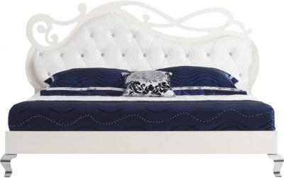 Двуспальная кровать Королевство сна Prestigio-005 160x200 (перламутровый/серебро) - общий вид