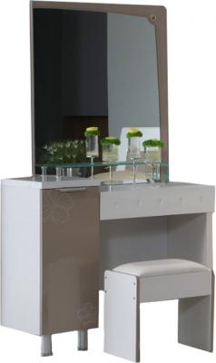 Туалетный столик с зеркалом Королевство сна Silvana-002 (светло-кофейный с белым) - общий вид