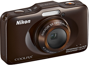 Компактный фотоаппарат Nikon Coolpix S31 Brown - общий вид