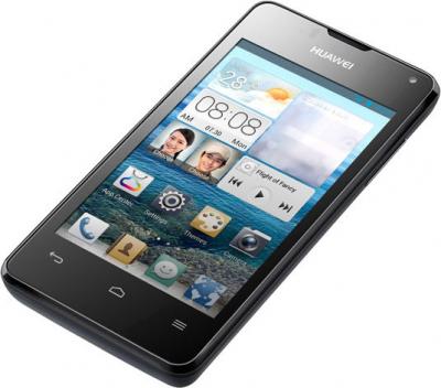 Смартфон Huawei Ascend Y300 (T8833) Black - лежа вполоборота