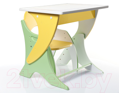 Комплект мебели с детским столом Tech Kids Буквы-цифры 14-327 (салатовый и желтый)