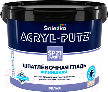 Шпатлевка готовая Sniezka Acryl Putz SP21 Finish (25кг, белый)