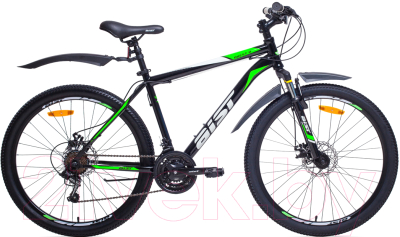 Велосипед AIST Quest (18, черный/зеленый)