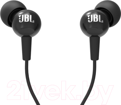 Наушники-гарнитура JBL C100SIU / JBLC100SIUBLK (черный)