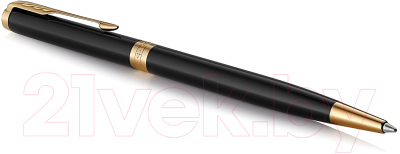 Ручка шариковая имиджевая Parker Sonnet Core Slim Black Lacquer GT 1931498
