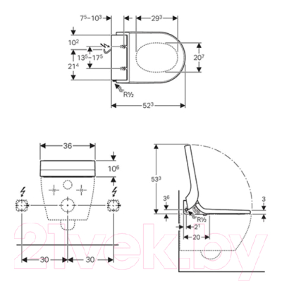 Унитаз подвесной Geberit AquaClean Tuma Comfort 146.294.FW.1