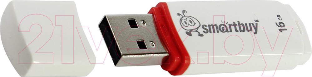 USB flash накопитель SmartBuy Crown White 16GB (SB16GBCRW-W) — фото 2