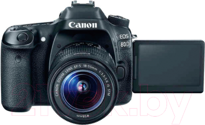 Зеркальный фотоаппарат Canon EOS 80D Kit 18-55mm IS STM (1263C038AA)