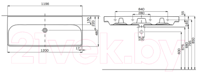 Умывальник Kolo Traffic L91020000 (120x48)