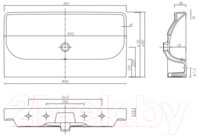 Умывальник Kolo Traffic L91090900 (90x48)