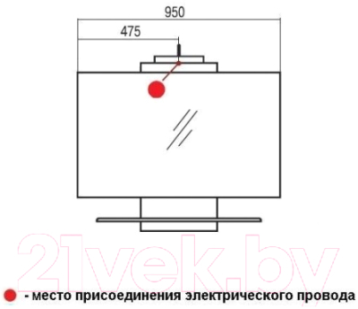 Зеркало Акватон Логика 95 (1A108002LOD90)