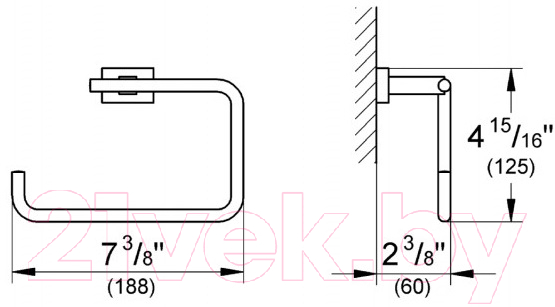 Держатель для туалетной бумаги GROHE Essentials Cube 40510001