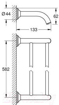 Держатель для полотенца GROHE Essentials Authentic 40654001