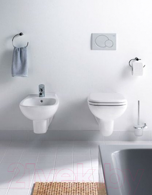 Унитаз подвесной с инсталляцией Duravit Set D-Code 45350900A1 + 606664