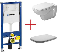 

Унитаз подвесной с инсталляцией, Set D-Code Rimmless 45700900A1 + 458103001