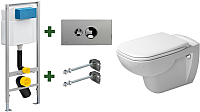 

Унитаз подвесной с инсталляцией Duravit, Set D-Code Rimmless 45700900A1 + 713386