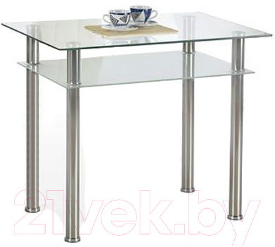 Обеденный стол Halmar Lester 90x60 (прозрачный/молочный)