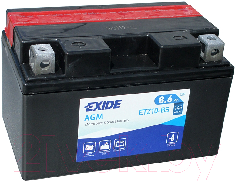 Мотоаккумулятор Exide Bike Maintenance Free ETZ10-BS (8.6 А/ч)