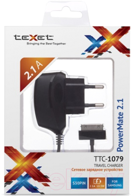Зарядное устройство сетевое Texet PowerMate TTC-1079 (черный)