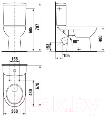 Унитаз напольный Jika Olymp 226140002421