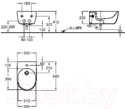 Биде подвесное Keramag iCon 234000-000