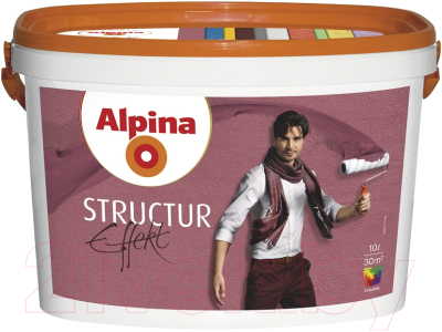 Краска декоративная Alpina Effekt Structur Weiss (10л)