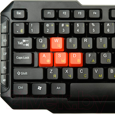 Клавиатура Dialog Multimedia KM-015U (черный/красный)