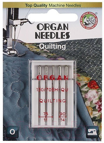 Набор игл для бытовой швейной машины Organ 5/75-90 (для квилтинга)