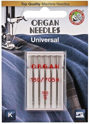 Набор игл для швейной машины Organ 5/100 (универсальные)