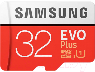 Карта памяти Samsung EVO Plus MicroSDHC 32GB + адаптер (MB-MC32GA)