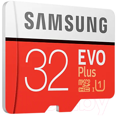 Карта памяти Samsung EVO Plus MicroSDHC 32GB + адаптер (MB-MC32GA)