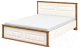 Двуспальная кровать Мебель-Неман Марсель МН-126-01 (крем/дуб кантри) - 