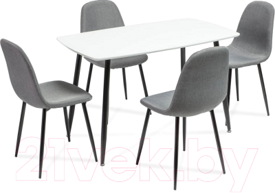 Обеденный стол Atreve Simon (белый/черный)