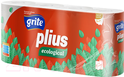 Туалетная бумага Grite Plius Ecologica (8рул)