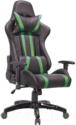 Кресло геймерское Седия Gamer Eco (черный/зеленый)
