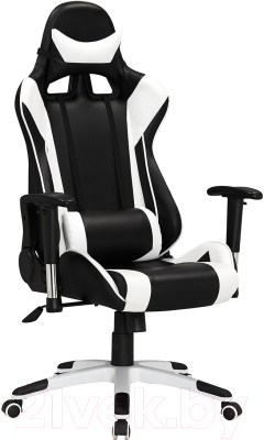 Кресло геймерское Everprof Lotus S6 PU (черный/белый)