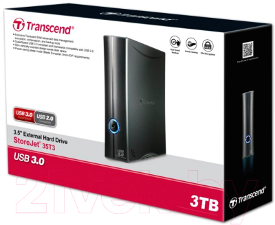 Внешний жесткий диск Transcend StoreJet 35T3 3TB (TS3TSJ35T3)