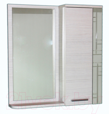 Шкаф с зеркалом для ванной СанитаМебель Прованс 101.700 (правый, гасиенда)