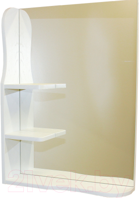 Шкаф с зеркалом для ванной СанитаМебель Лотос 901.500 (левый)