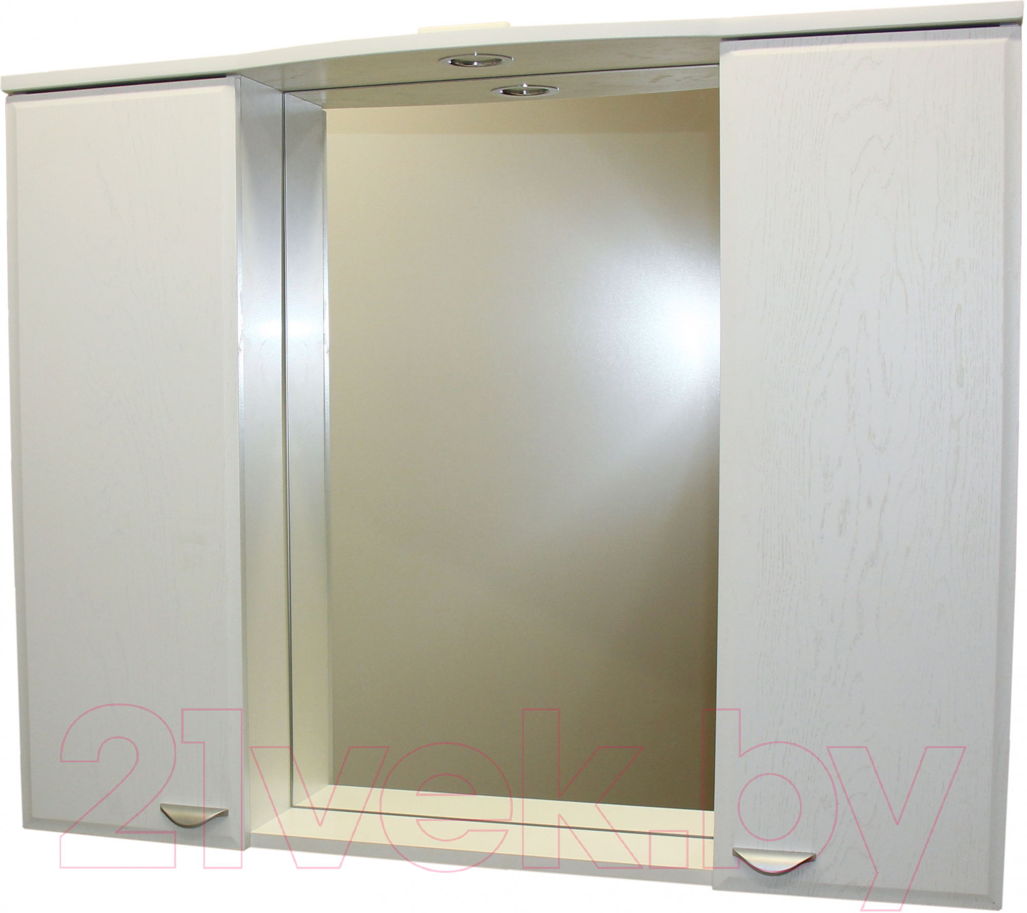 Шкаф с зеркалом для ванной СанитаМебель Лотос 101.1000