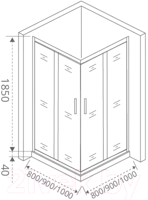 Душевой уголок Good Door Latte CR-100-C-WE
