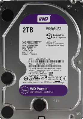 Жесткий диск Western Digital 2Tb Purple (WD20PURZ)
