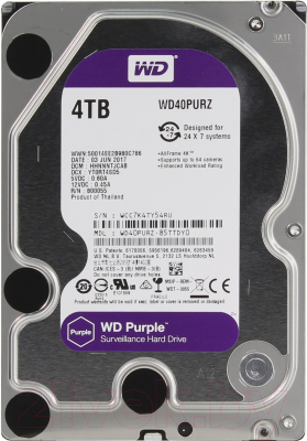 Жесткий диск Western Digital 4Tb Purple (WD40PURZ)