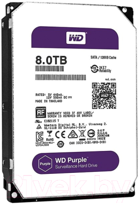 Жесткий диск Western Digital 8Tb Purple (WD80PURZ)