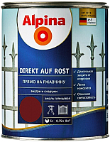 

Эмаль Alpina, Direkt auf Rost RAL3005