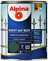 

Эмаль Alpina, Direkt auf Rost RAL6005