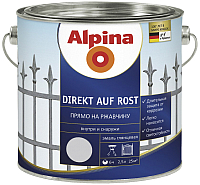

Эмаль Alpina, Direkt auf Rost RAL7040