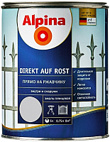 

Эмаль Alpina, Direkt auf Rost RAL7040