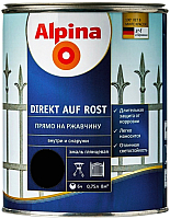 

Эмаль Alpina, Direkt auf Rost RAL9005