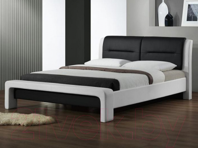 Полуторная кровать Halmar Cassandra 120x200 (белый/черный)